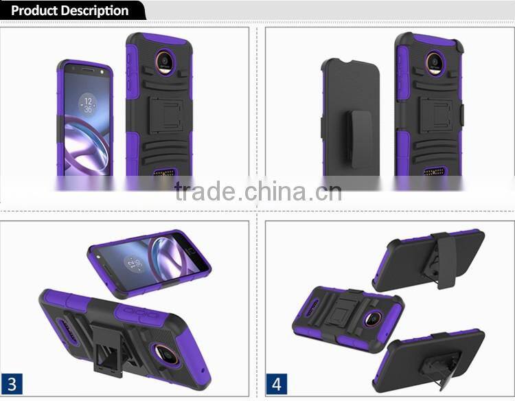 Bulk Buy From China Outdoor Heavy Duty Belt Clip Combo Holster Kickstand Silicone PC Case For Moto Z Force Cover Shockproof