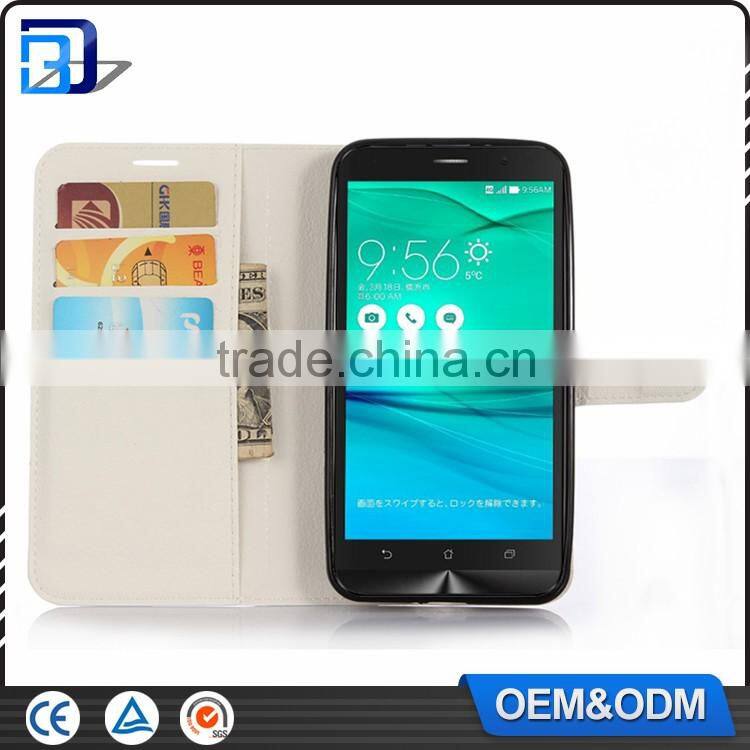 New arrival wallet leather with card slots stand flip case for Asus Zenfone Go 5.5 ZB551KL cell phone cover china price