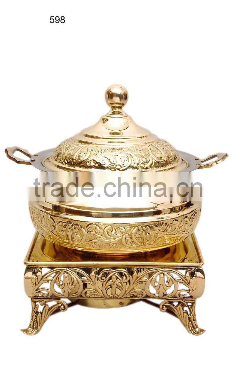 Economy Buffet Chaffing Dish for sale/indian brass chaffing dish/buffet restaurant serving dish
