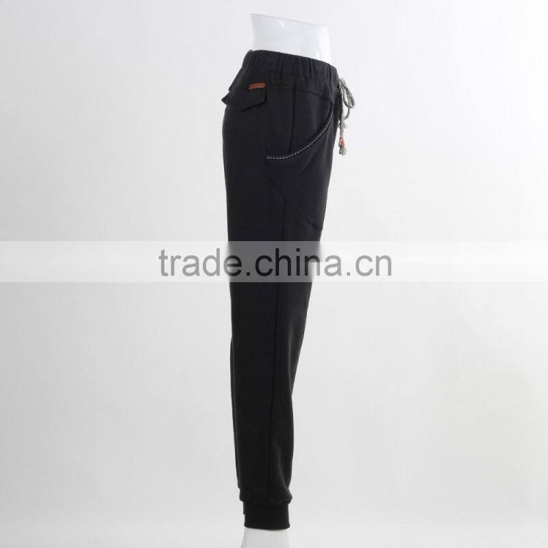 Wholesale jogging Track Pants 2016 Latest Mens Plain Black Jogger Pants