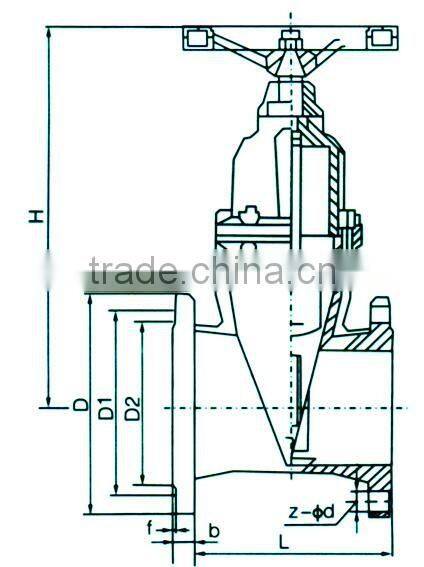 Ductile iron BS5163 PN16 4" water gate valve
