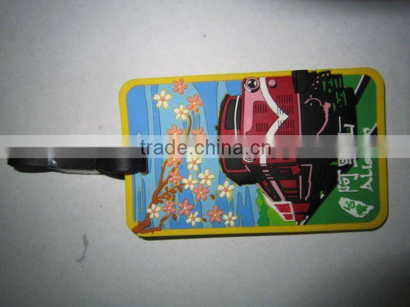 2D or 3D soft pvc luggage tag/ID tags/bag tags