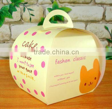 black samll paper cake box colourful Mousse box with kity Chrismas cake paper box