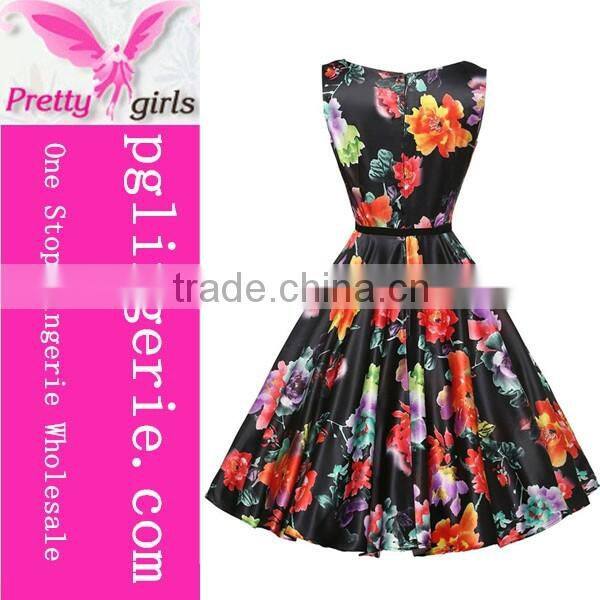 Bright color 1950s Audrey Hepburn Dress