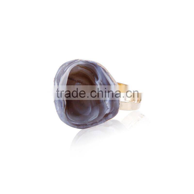 New design!!Natural Crystal Quartz Druzy Ring natural gemstone ring