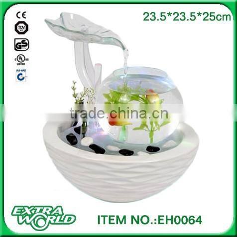 fengshui gifts lighted glass tabletop water fountain