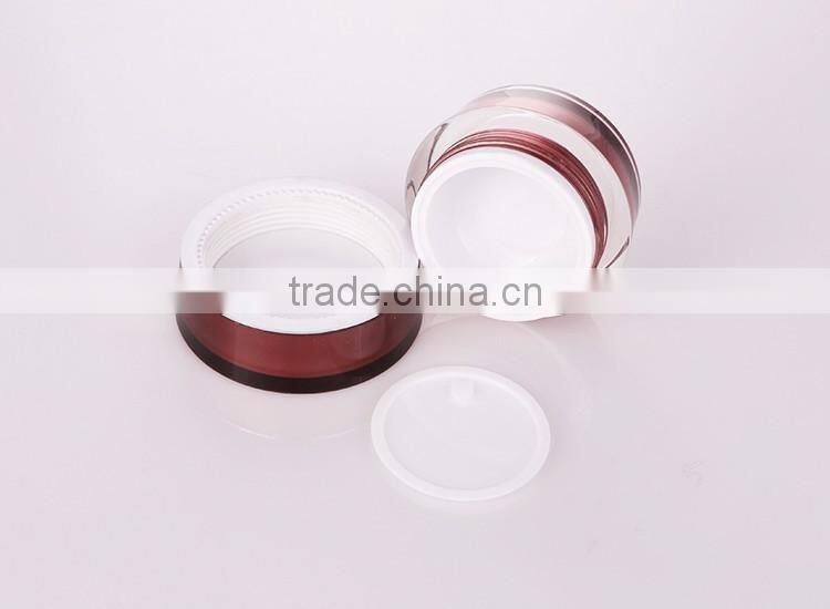 Popular taper shape plastic jars, acrylic cosmetic cream jars for personal care