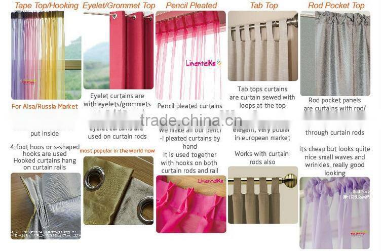 T/C Polyester and Cotton Freehand Drawing Flower Printed Curtain Panel Drapes Drapery