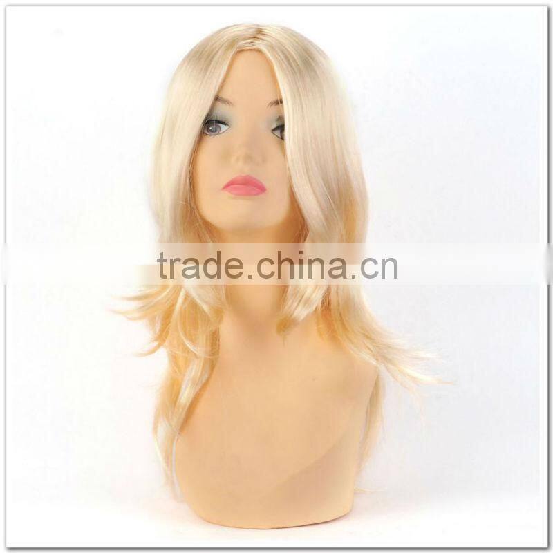 White lace front wig