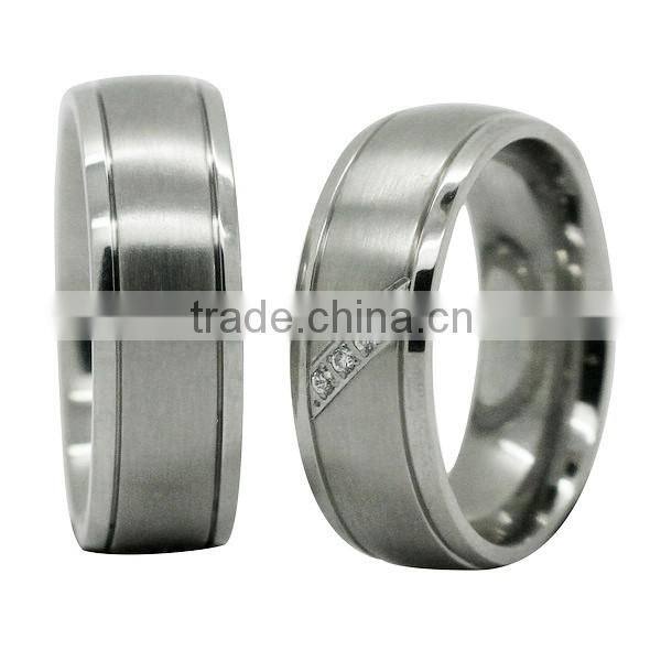 Newest Design Fancy Couple Rings Glod plating Elegant Wedding Ring Sets