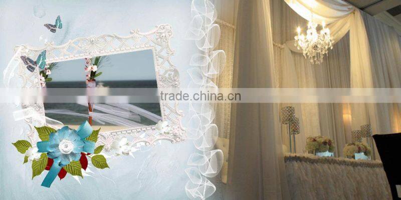 white 10 feet wide voile sheer wedding drapes ceiling drapes