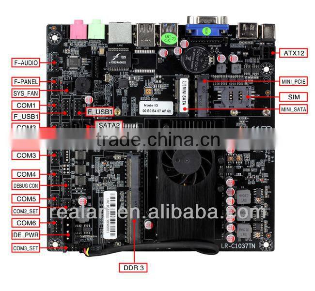 Realan New Intel C1037U Dual-Core 1.8GHz High-quality Mainboard
