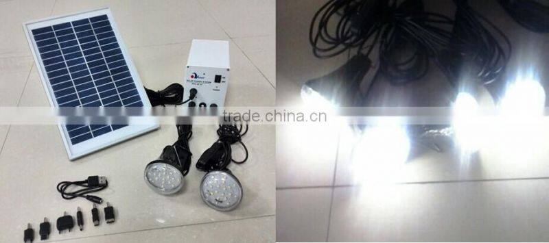 100W Solar Lighting System with Mobile Charger for Home Application TV laptop fans