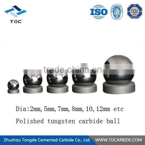 High quality carbide balls and valvet used in sand containing w