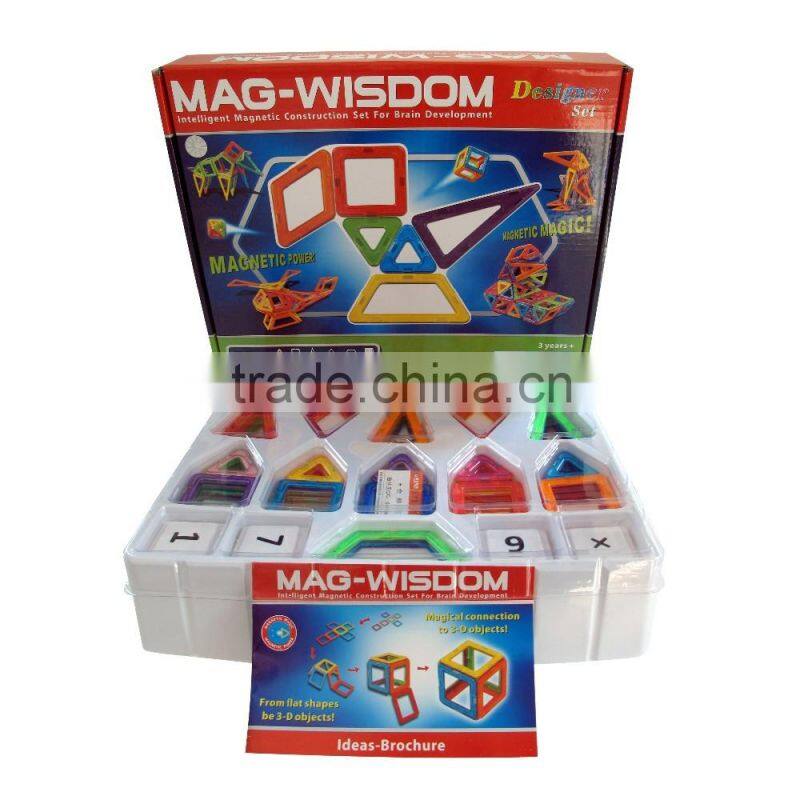 MAG-WISDOM 77pcs Magnet Construction Tiles Toys