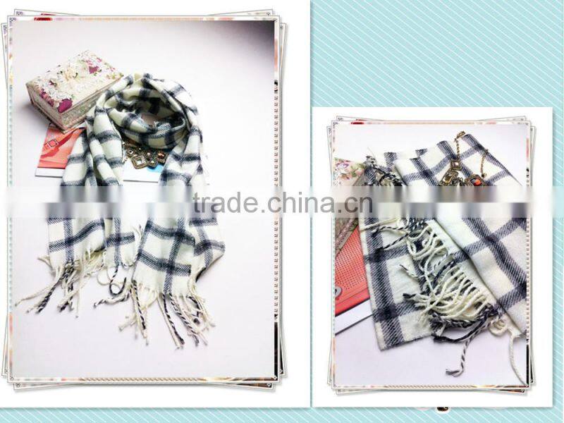 SELL AT A DISCOUNT ! fashionable lattice lady plain cashmere scarf