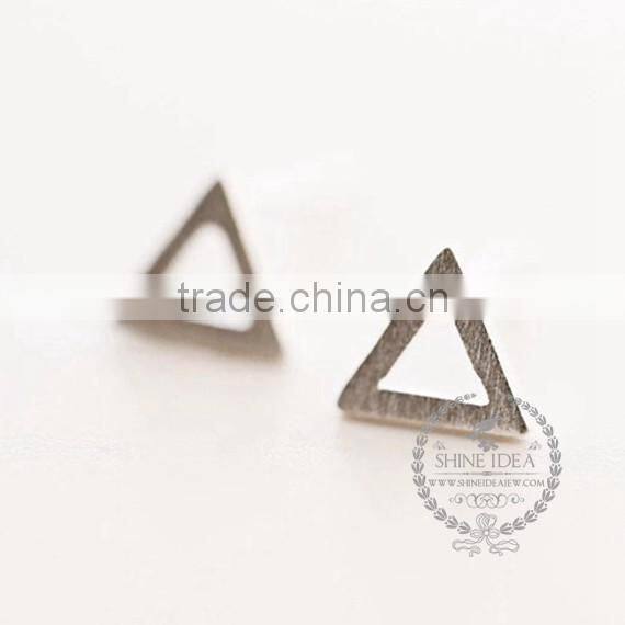 925 sterling solid silver hollow triangle and hollow square earring stud fashion women earrings 6730611