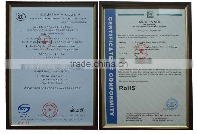 TFT touch keypad screen Wireless GSM+PSTN alarm system support APP&CID connection with wireless sensors