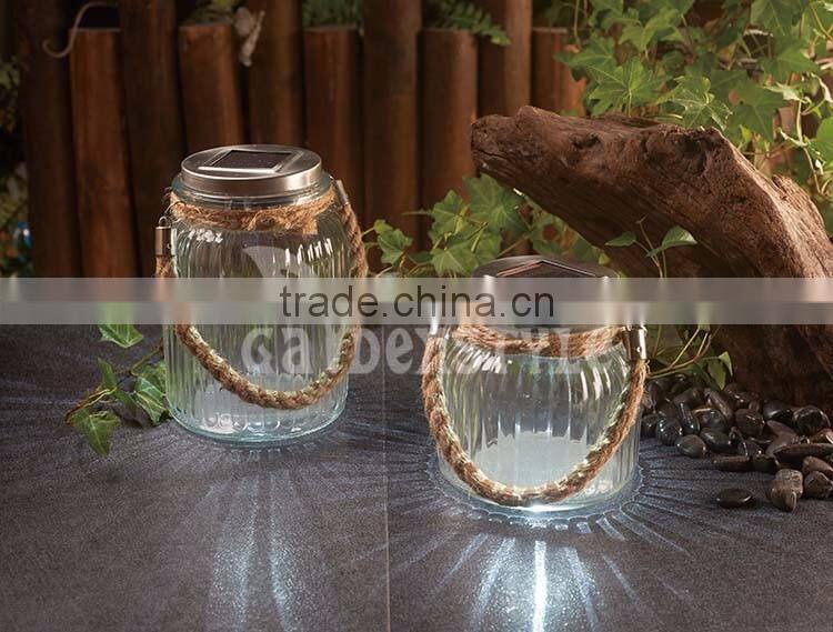 portable solar lamp, hanging lamp for glass jars, Garden Decor Solar battery lamp