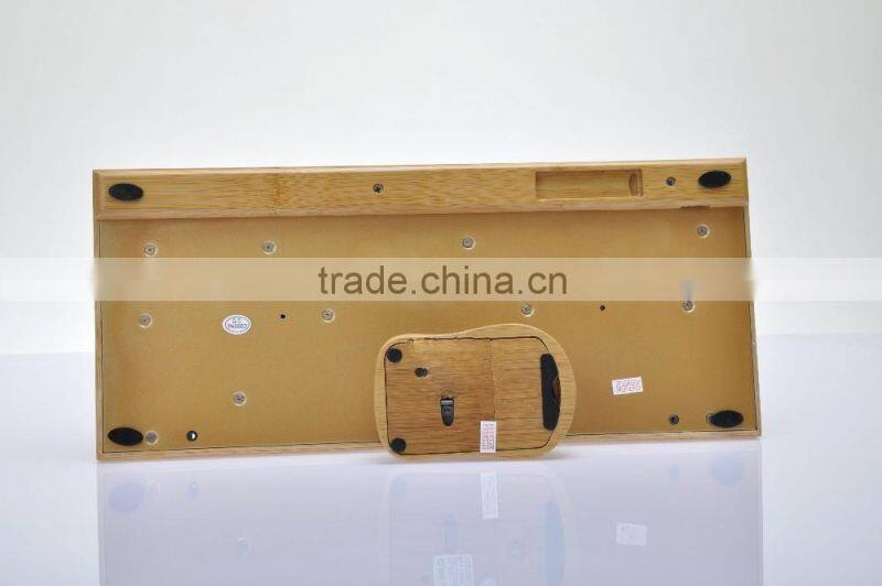 high quality and hot-sell natural bamboo wireless mechanical keyboard and mouse