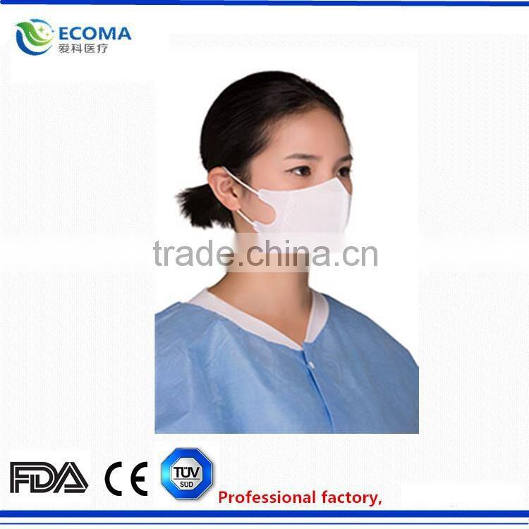 disposable nonwoven surgical 3ply white face mask , solid face mask wholesale in China