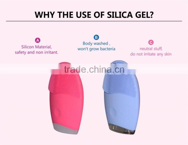Bsonic led light rechargable electric silicone facial cleansing brush