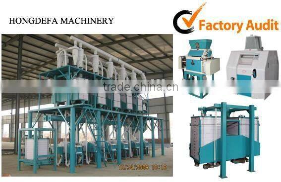 50T/24H maize flour milling equipment for good quality