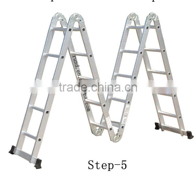 RD telescopic metal pipe aluminum loft ladder
