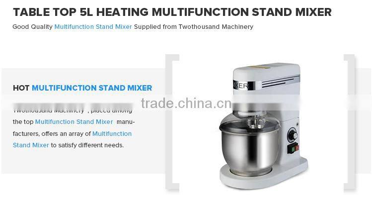 Bakery Equipment Table Top 5L Heating Multifunction Stand Mixer