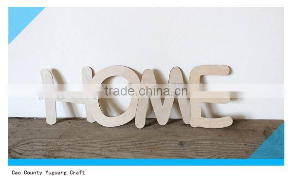 Home wooden word decor 6" unfinished wood sign wall decor craft