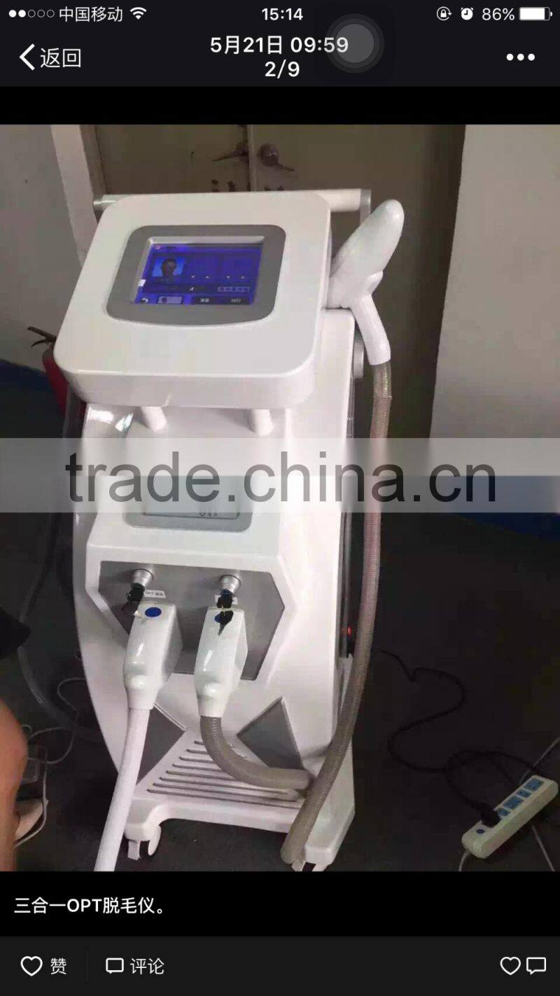 OPT 3 IN 1 OPT(Laser+IPL+Cold RF)hair removal laser tattoo removal salon beauty device