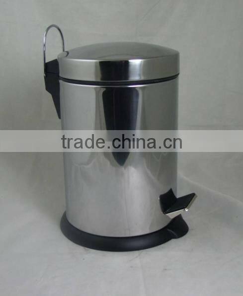 Arch cover stainless steel foot pedal waste bin