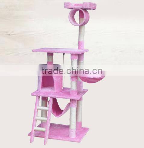 Deluxe wooden sisal cat tree hot sale