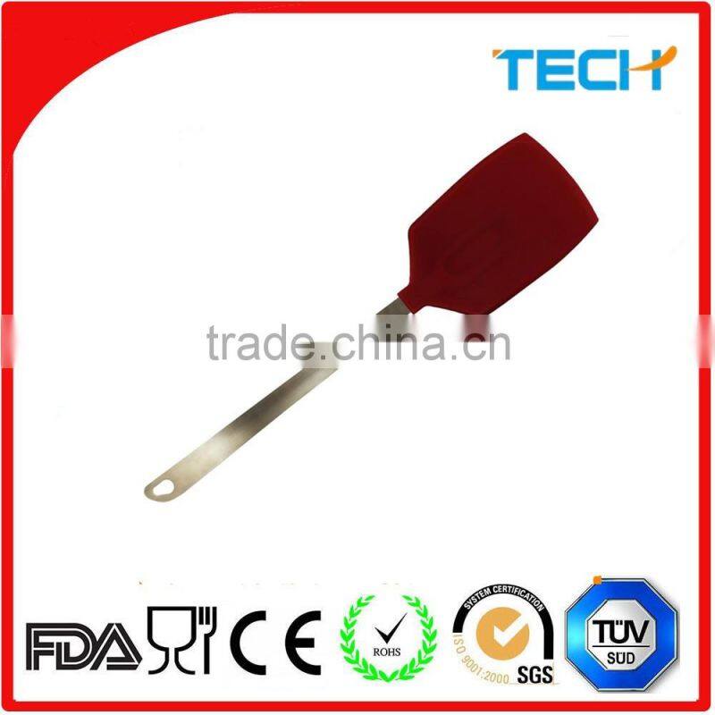 Kitchenware silicone stainless steel food shovel long handle
