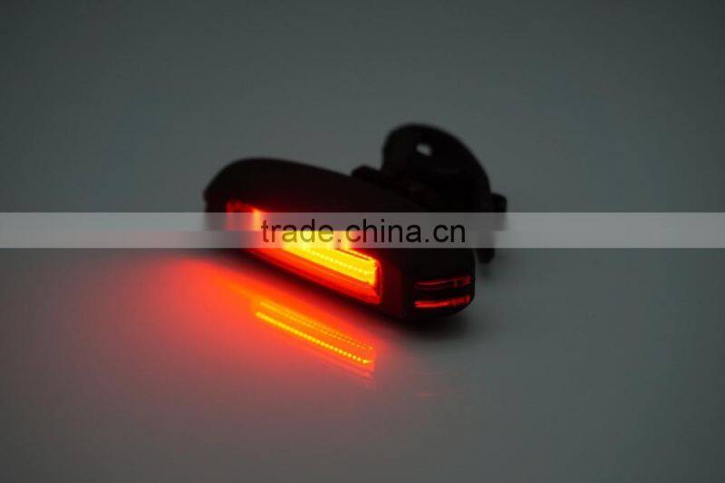 COB red LED bicycle rear light,usb rechargeable,silicon bicycle light