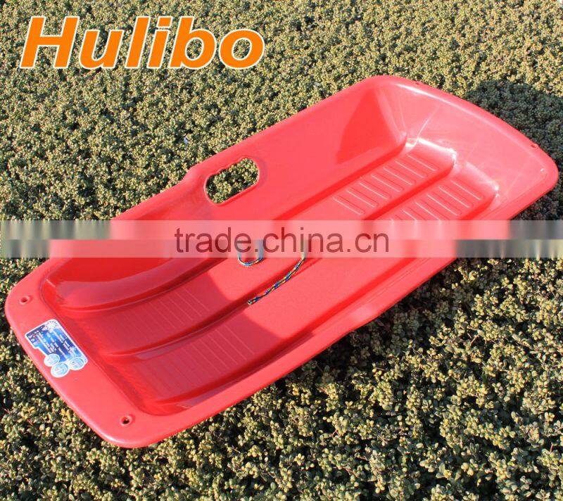 CE Approved Plastic Snow Glider Toboggan Snow Sledge with rope Kids Plastic Ski toys