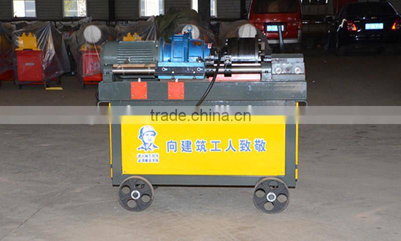 Automatical high effciency steel bar parallel threading machine