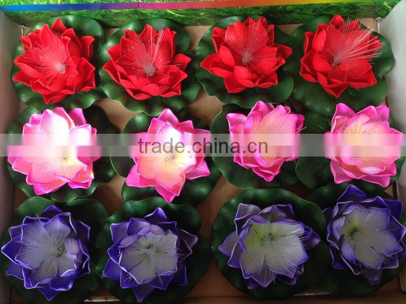 waterproof LED lotus light fiber optic lotus