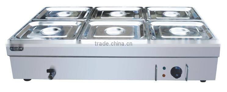 Western kitchen equipment electric 6 bain marie on sale