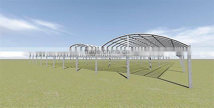 Multi-Span greenhouse with green house roof ventilation