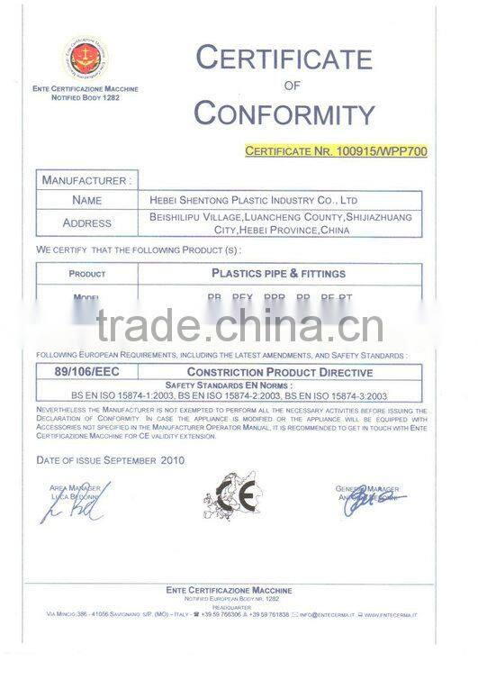 25mm Water Plumbing PPR Pipe and Fittings with high quality and competitive price