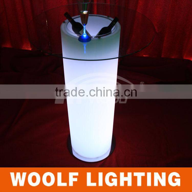 Popular Bistro and Bar Glowing Rechargeable Flashing Colourful LED Lighting Ice Bucket