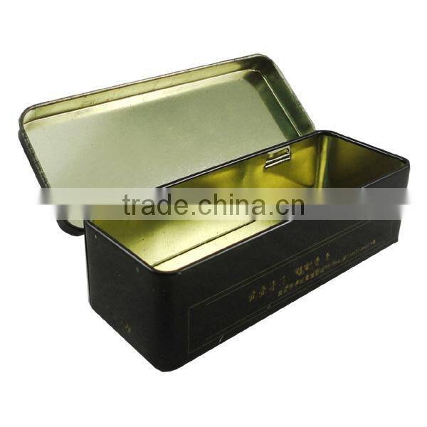rectangular metal gift tin box