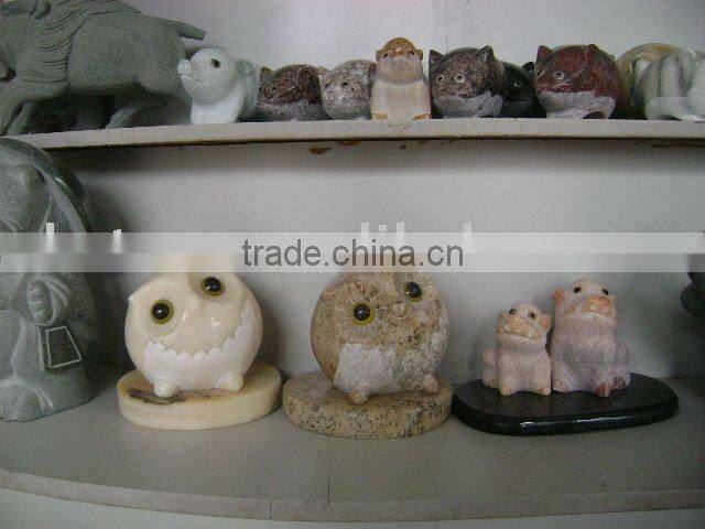 OWL marble stone sculpture
