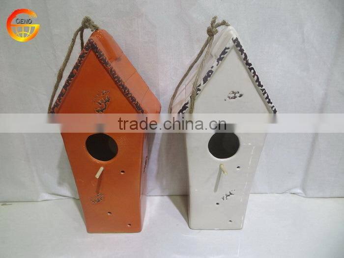 Hot selling ceramic long bird house