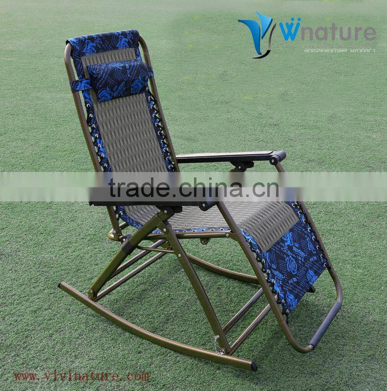 High back modern adjustable rattan chair for outdoor