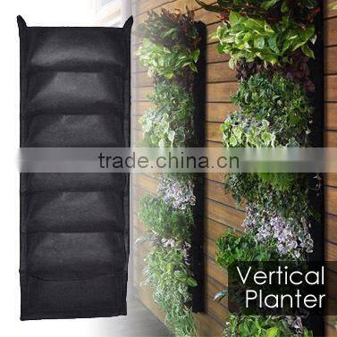 7 Pockets Vertical Garden Felt Bags,Vertical Hanging Garden Planter
