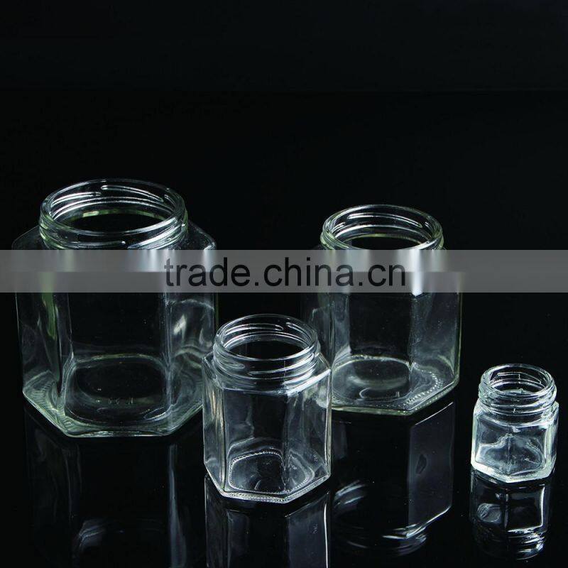 Wholesale machine made glass honey jars for salebest selling products in china