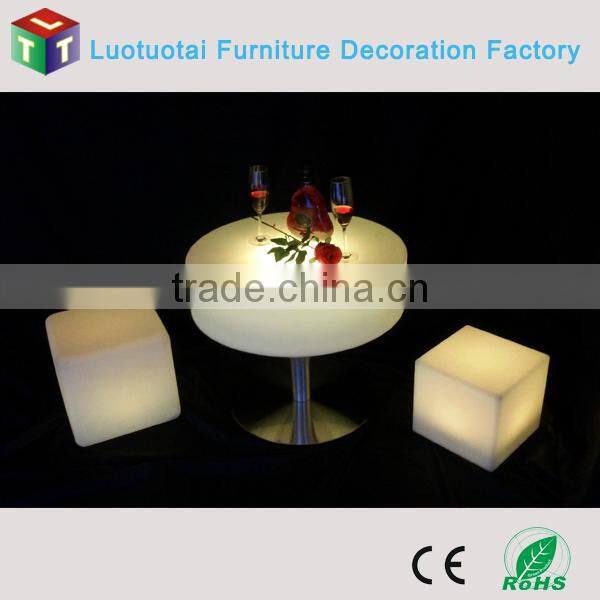 round led table/RGBW color change remote control light up led bar table