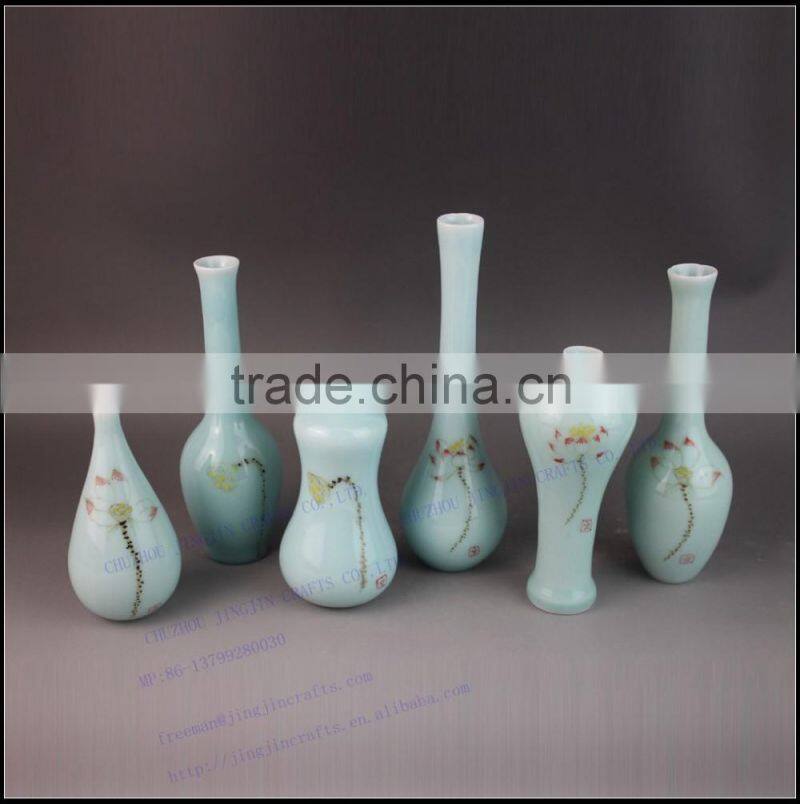 Europe and America blue series mini ceramic and stoneware vase